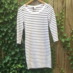 H&M Women's Striped Bodycon Dress Size Small